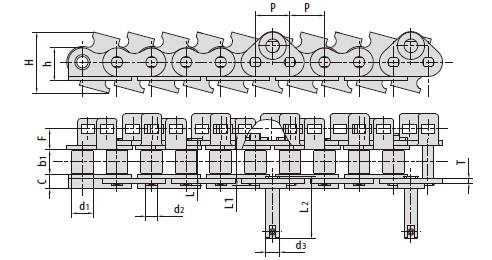 Conveyor chains for metal decorating system-2