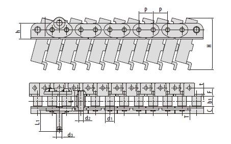 Conveyor chains for metal decorating system-1