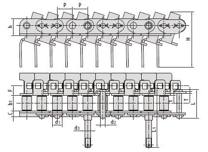 Conveyor chains for metal decorating system-2