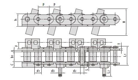 Conveyor chains for metal decorating system-1