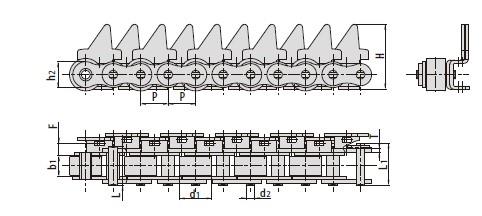 Conveyor chains for metal decorating system-2