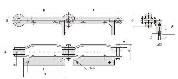 Tobacco conveyor chains