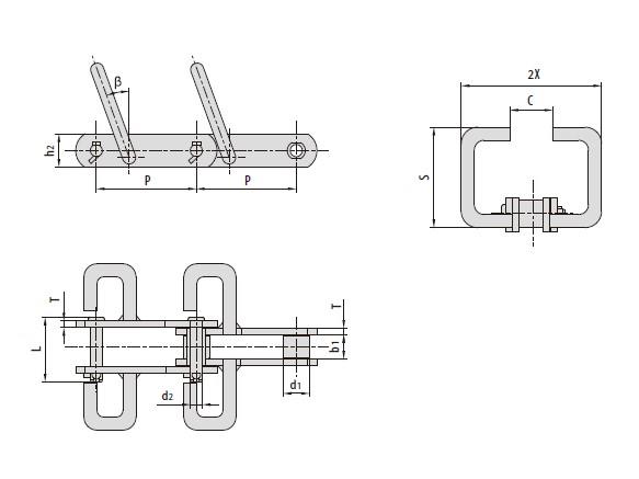 Scraper conveyor chains