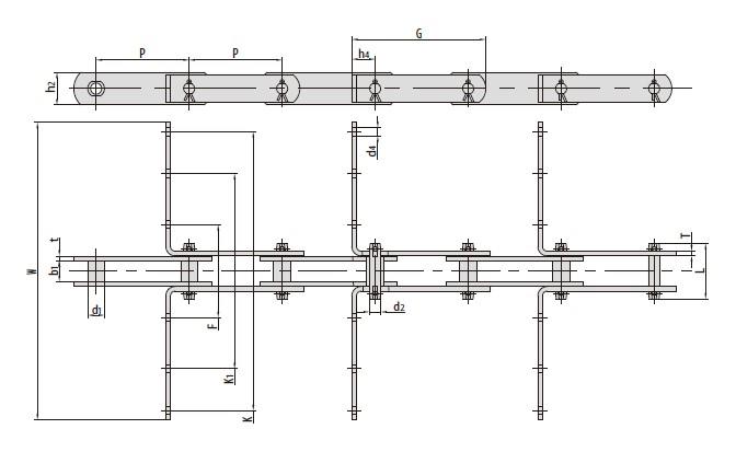 Scraper conveyor chains