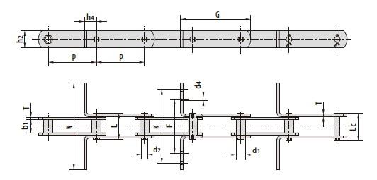 Scraper conveyor chains