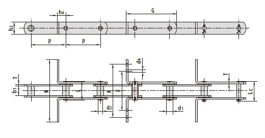 Scraper conveyor chains