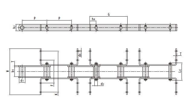 Scraper conveyor chains