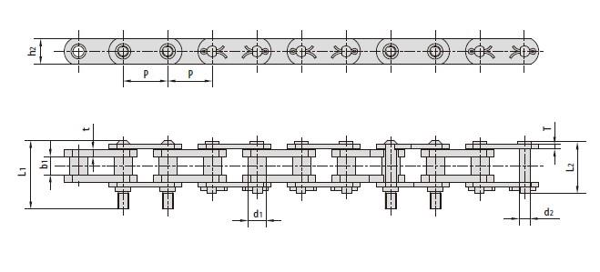 Conveyor chains for coal washer