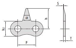 Stainless steel sharp top chains-3