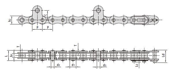 Rice harvester chains