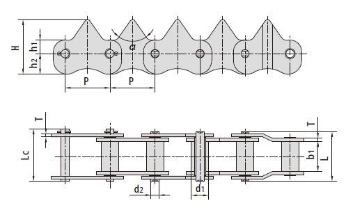 Rice harvester chains