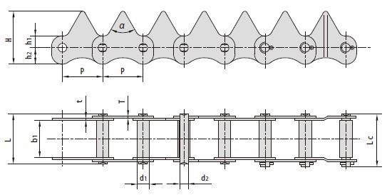 Rice harvester chains