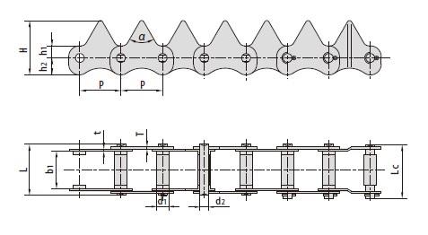 Rice harvester chains