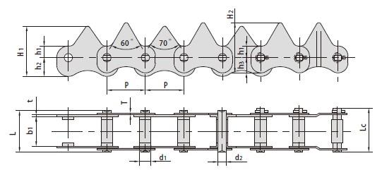 Rice harvester chains