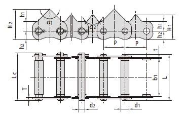 Rice harvester chains