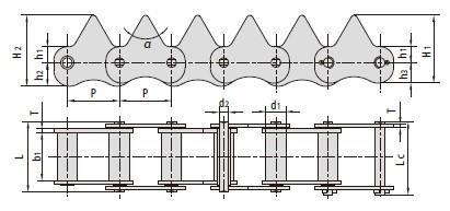 Rice harvester chains