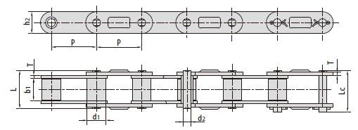 CA type steel agricultural chains