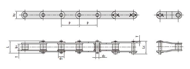 CA type steel agricultural chains