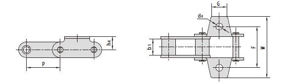 C type and CA type steel agricultural chain attachments-1