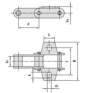 C type and CA type steel agricultural chain attachments