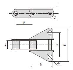 C type and CA type steel agricultural chain attachments-3