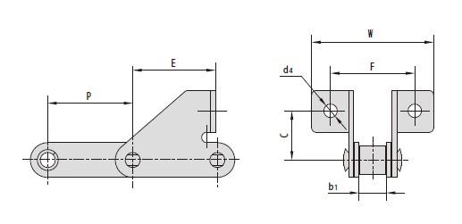 C type and CA type steel agricultural chain attachments