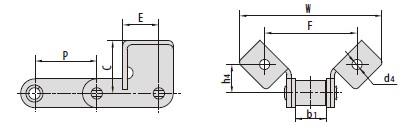 C type and CA type steel agricultural chain attachments-2