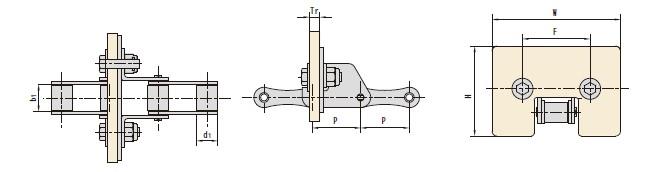 C type and CA type steel agricultural chain attachments