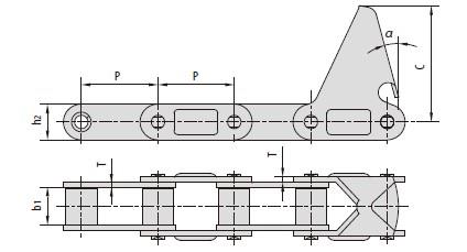 C type and CA type steel agricultural chain attachments-2