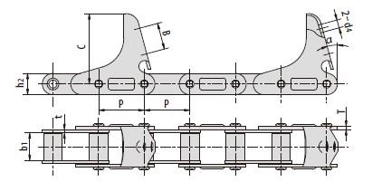 C type and CA type steel agricultural chain attachments-1