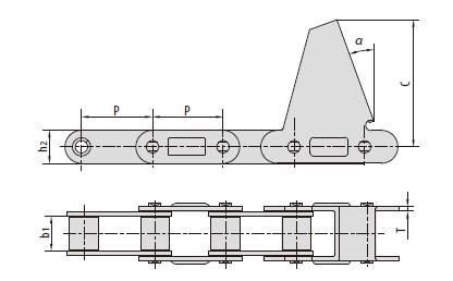 C type and CA type steel agricultural chain attachments-2