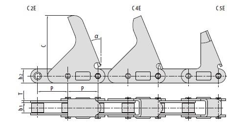 C type and CA type steel agricultural chain attachments-2