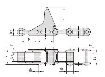 C type and CA type steel agricultural chain attachments-1