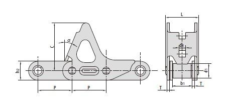 C type and CA type steel agricultural chain attachments-2