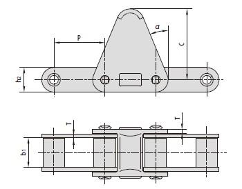 C type and CA type steel agricultural chain attachments-1