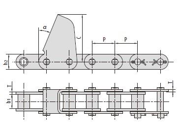 C type and CA type steel agricultural chain attachments-2