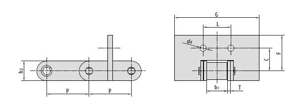 C type and CA type steel agricultural chain attachments-1