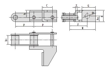 C type and CA type steel agricultural chain attachments-2