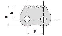 Stainless steel sharp top chains-6