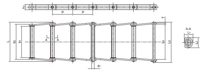 Welded-steel-type drag chains-1