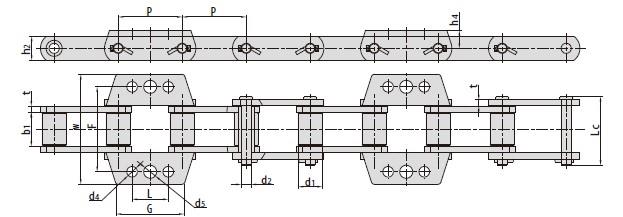 Conveyor chains for road construction machinery-2