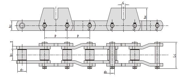 Conveyor chains for road construction machinery-1