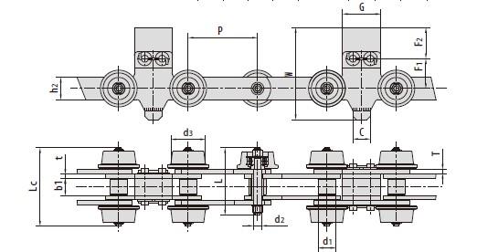 Conveyor chains for automobile production line-2