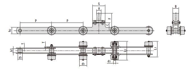 Conveyor chains for automobile production line-1