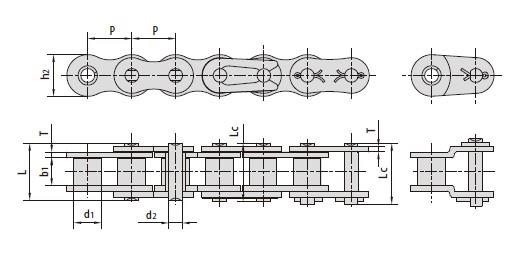 Short pitch precision roller chains