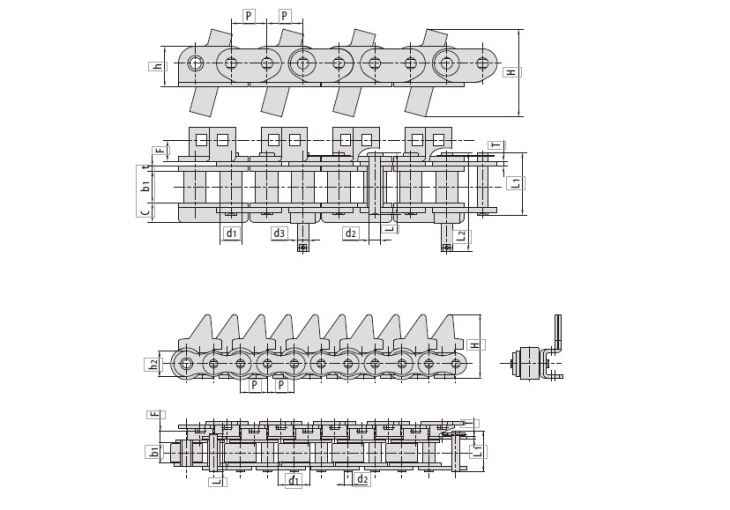 Conveyor Chains For Metal Decorating System HX16AF39 HX16AF47 HXP25.4F1