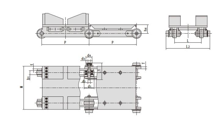 Conveyor Chains For Steel Mill P650 P750