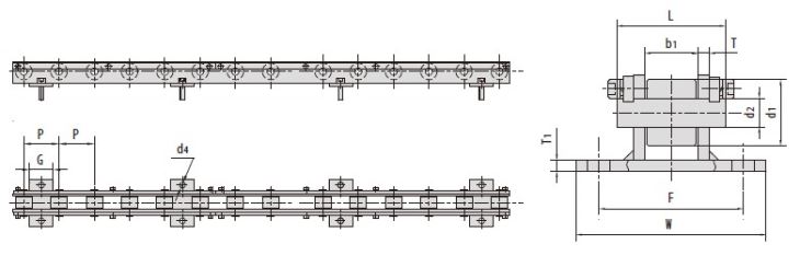 Conveyor Chains For Steel Mill P50.8F10 P75F9