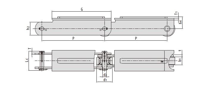 Conveyor Chains For Steel Mill P240F5 P600F9