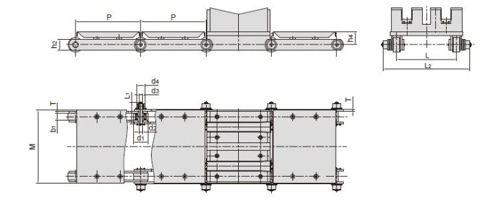 Conveyor Chains For Steel Mill P600F3 P300F7